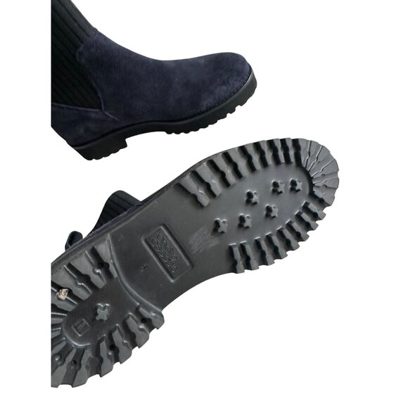 ANDRE ASSOUS Navy Blue Suede Ankle Boots Size 6 - Picture 6 of 9